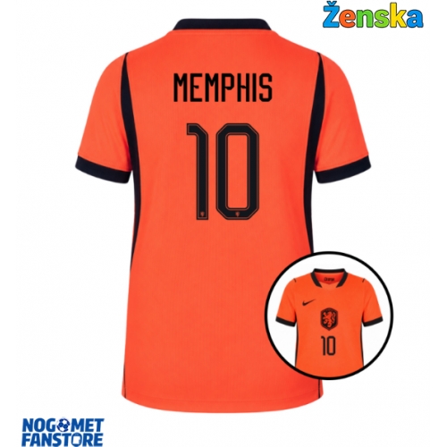 Nizozemska Memphis Depay #10 Domaci Dres za Ženska SP 2026 Kratak Rukav